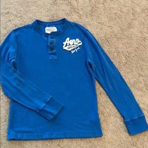 CLASSIC AEROPOSTALE LONG SLEEVE WAFFLE SHIRT